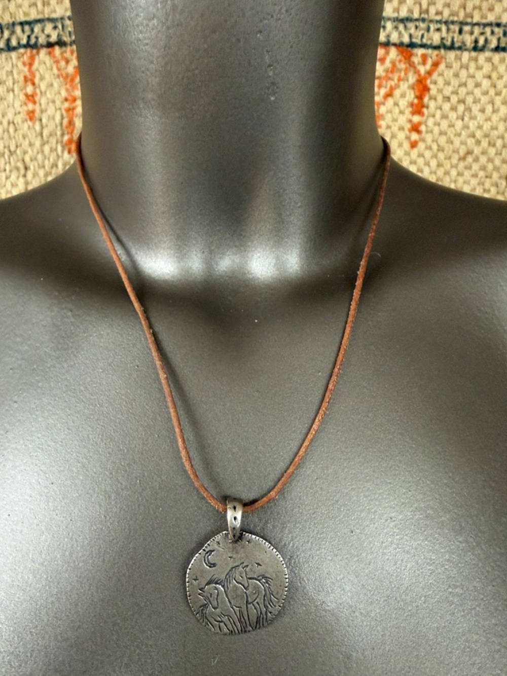 Jes MaHarry Midnight Horses Sterling Silver leather cord necklace. New with tags - Picture 4 of 6